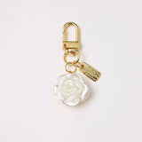 Light Pearl KeyChain Rose Flower Tassel Bag Decor Charm