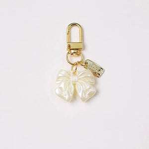 Light Pearl KeyChain Rose Flower Tassel Bag Decor Charm