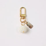 Light Pearl KeyChain Rose Flower Tassel Bag Decor Charm