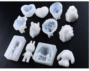 Silicone Cake Mold for DIY Chocolate Baking - Lion Wolf Rabbit Heart Shape