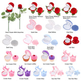 Velvet Jewelry Box Display Holder for Wedding Ring Earrings Necklace Bracelet