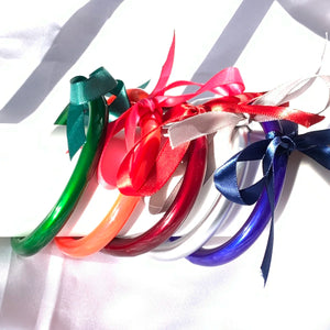 10MM Glitter Jelly Bangles Lucky Symbol Silicone Bracelet for Women