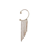 Long Tassel Crystal Zircon Non Piercing Ear Cuff Earrings