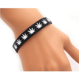 Maple Leaf Silicone Wristbands Unisex Waterproof Sports Rubber Band Bracelets