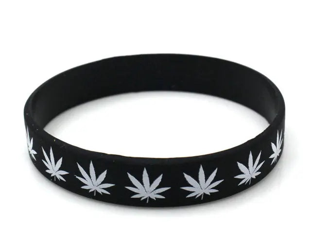 Maple Leaf Silicone Wristbands Unisex Waterproof Sports Rubber Band Bracelets