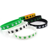 Maple Leaf Silicone Wristbands Unisex Waterproof Sports Rubber Band Bracelets