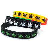 Maple Leaf Silicone Wristbands Unisex Waterproof Sports Rubber Band Bracelets