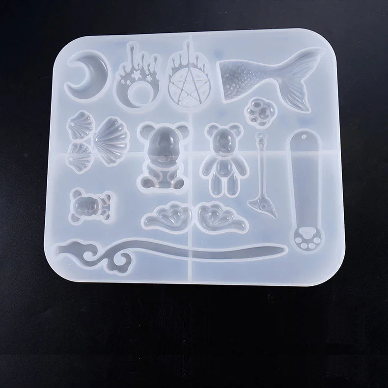 Mermaid Tail Hair Pin Shell UV Resin Jewelry Making Mold