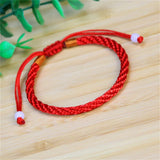 Four-leaf Clover Red Thread Charm Bracelet for Women Men