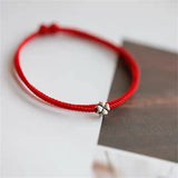 Four-leaf Clover Red Thread Charm Bracelet for Women Men
