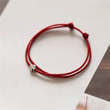 Four-leaf Clover Red Thread Charm Bracelet for Women Men