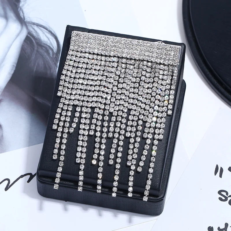 Mini Rhinestone Hair Claws with Tassel Lady Hairwear