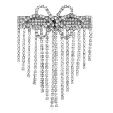 Mini Rhinestone Hair Claws with Tassel Lady Hairwear