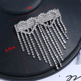 Mini Rhinestone Hair Claws with Tassel Lady Hairwear