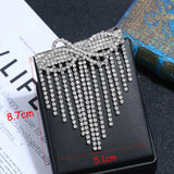 Mini Rhinestone Hair Claws with Tassel Lady Hairwear