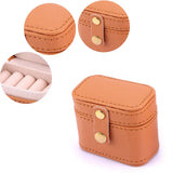 Mini Jewelry Box Travel PU Case Earrings Ring Display Storage Box