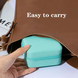 Mini Travel Jewelry Zipper Case Box Storage