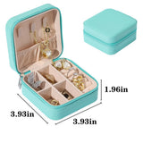 Mini Travel Jewelry Zipper Case Box Storage