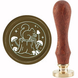 1PC Mushroom Wax Seal Stamp Squirrel Vintage 30mm Retro Removable Brass Head