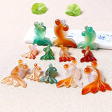 1PC Natural 7A Agate Fish Hand-Carved Pendant Jade Necklace Men Women