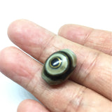Natural Agate Copper Wire Inlay 10mm*13mm 3 EYES Dzi Beads