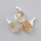 Natural Aquamarine Pendant Teardrop Golden Faceted Brass Bails Jewelry Making