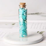 Natural Chip Stone Wishing Bottle Rutilated Quartzs Crystal