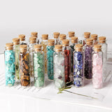 Natural Chip Stone Wishing Bottle Rutilated Quartzs Crystal