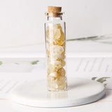 Natural Chip Stone Wishing Bottle Rutilated Quartzs Crystal