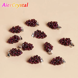 Natural Garnet Grape Pendant Women's Necklace Reiki Healing