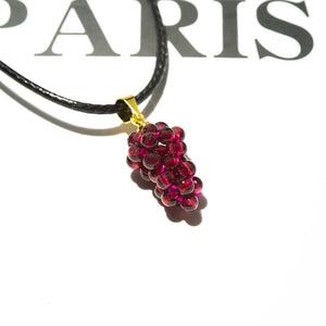 Natural Garnet Grape Pendant Women's Necklace Reiki Healing