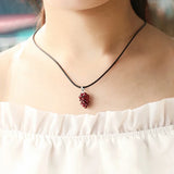 Natural Garnet Grape Pendant Women's Necklace Reiki Healing