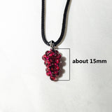 Natural Garnet Grape Pendant Women's Necklace Reiki Healing