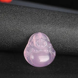 Green Agate Buddha Jade Pendant Necklace Chalcedony Carved Charm Lucky