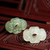 Green Jade Chinese Pendant Charm Jewelry Amulet DIY Bracelet Making