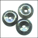 Labradorite Stone Round Pendant 40mm Choker Necklace DIY Beads Accessory