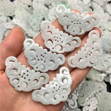 Natural Jade Emerald Butterfly Necklace DIY Bangle Charm Hand-Carved