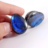 Labradorite Stone Teardrop Ear Plug Gauges