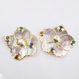 Ocean Sea Shell Flower Shape Jade Pearl Pendant Necklace Jewelry Making DIY