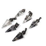 Natural Stone Rutilated Quartz Arrow Pendant 15x37mm