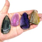 Natural Striped Agates Pendant Necklace Charms DIY Jewelry Making