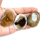 Natural Striped Agates Pendant Necklace Charms DIY Jewelry Making