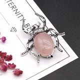 Rose Quartz Abalone Shell Oval Stone Charms for DIY Necklaces Women