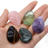 Natural Stone Pendants Rose Quartz Green Fluorite Charms for Jewelry Making