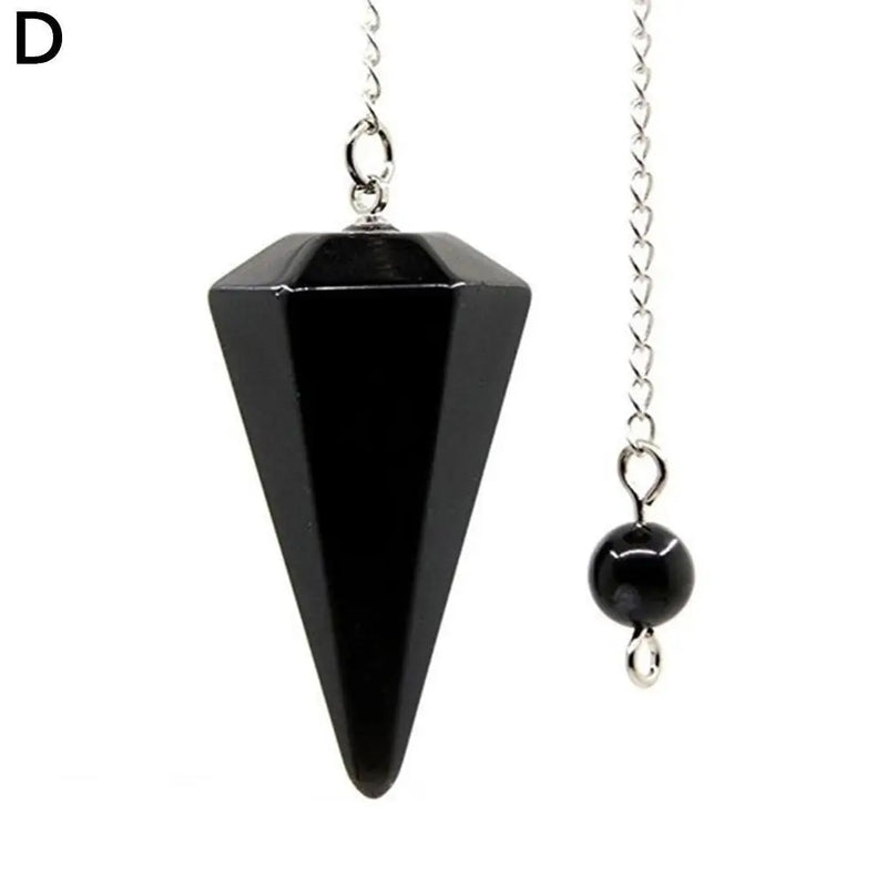 Natural Stone Quartz Choler Crystal Hexagonal Pointed Reiki Chakra Pendant