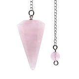 Natural Stone Quartz Choler Crystal Hexagonal Pointed Reiki Chakra Pendant