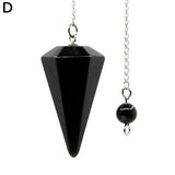 Natural Stone Quartz Choler Crystal Hexagonal Pointed Reiki Chakra Pendant