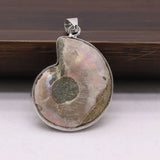 Natural Stone Snail Ammonite Pendant for Jewelry Making