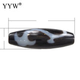 Natural Tibetan Agates Dzi Beads Oval Ruyi Two Tone Healing Beads