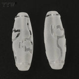 Tibetan Dzi Beads Crystal Quartz Frosted DIY Jewelry Making Material Stone Bead
